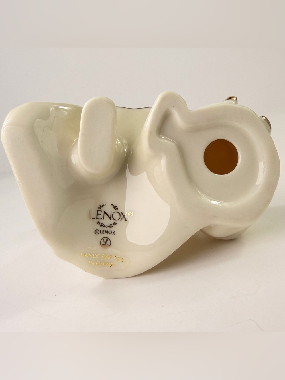 Lenox Santa Claus Figurine Ivory Porcelain Gold Accents Toy Sack Christmas 4.5” - Picture 4 of 6